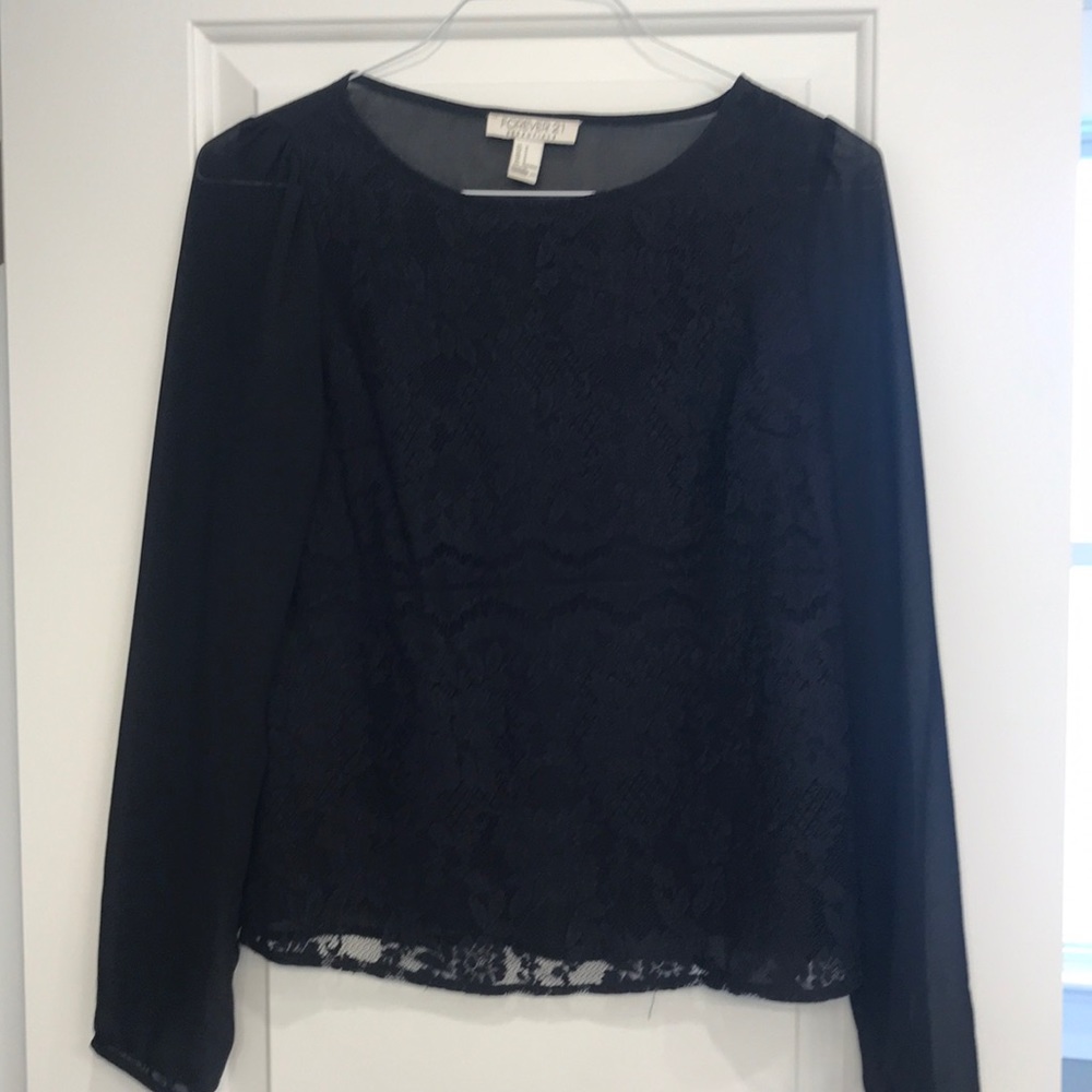 Forever 21 sheer lace black top